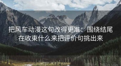把风车动漫这句改得更准：围绕结尾在收束什么来把评价句挑出来