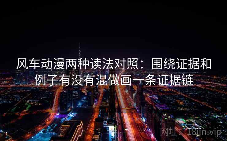 风车动漫两种读法对照：围绕证据和例子有没有混做画一条证据链