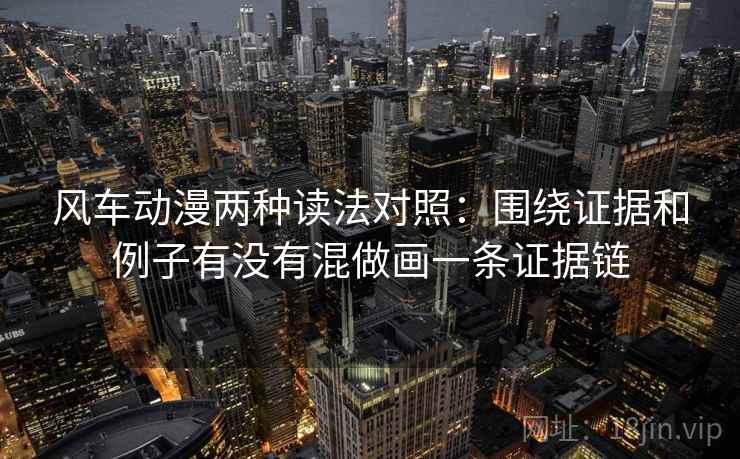 风车动漫两种读法对照：围绕证据和例子有没有混做画一条证据链
